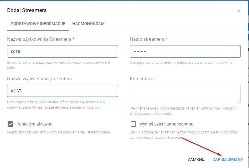 zrzut ekranu