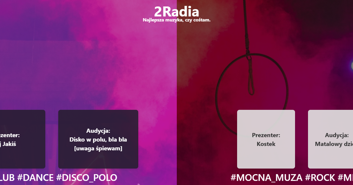 Szablon HTML dla radia