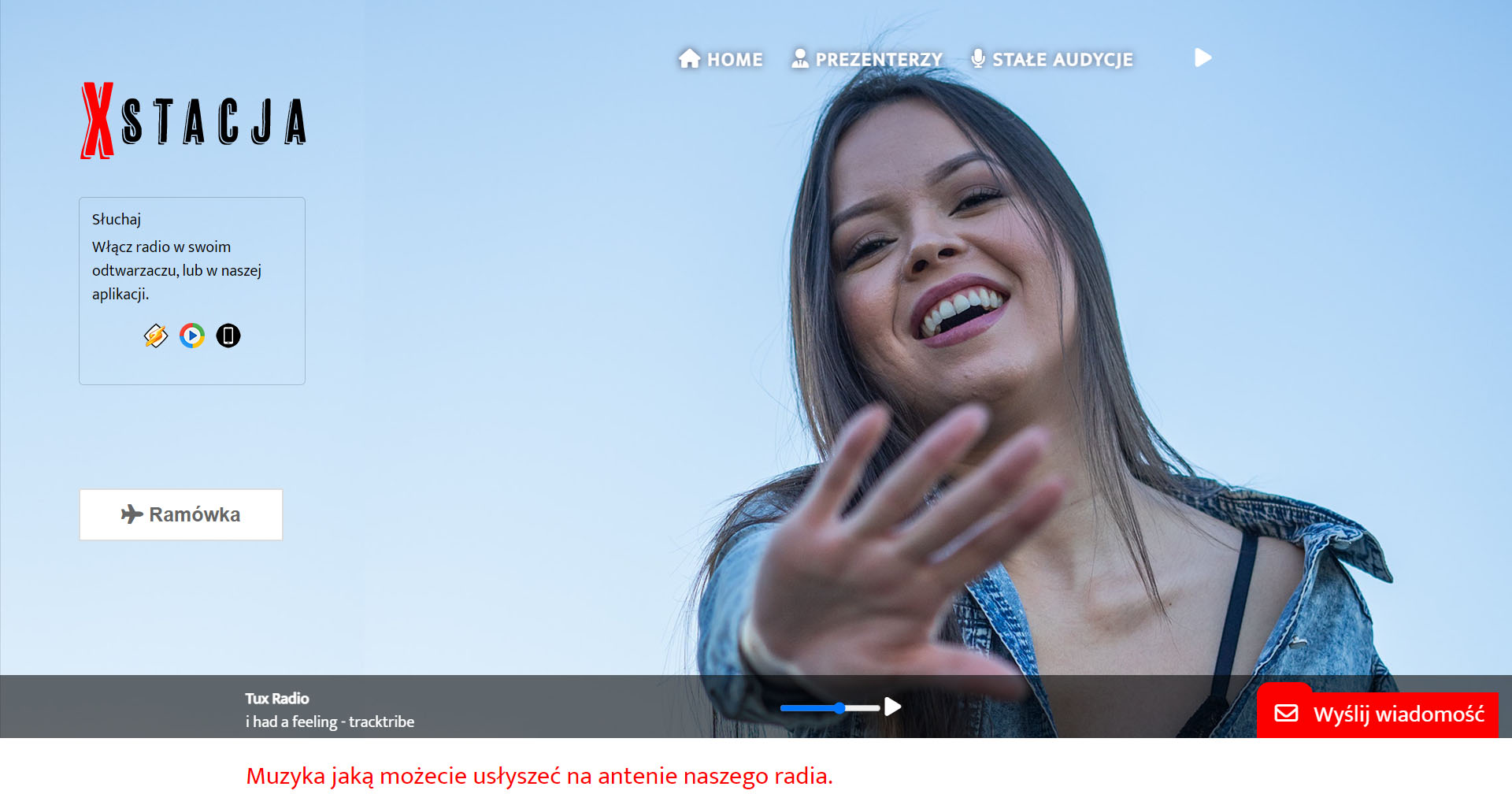 Szablon HTML dla radia